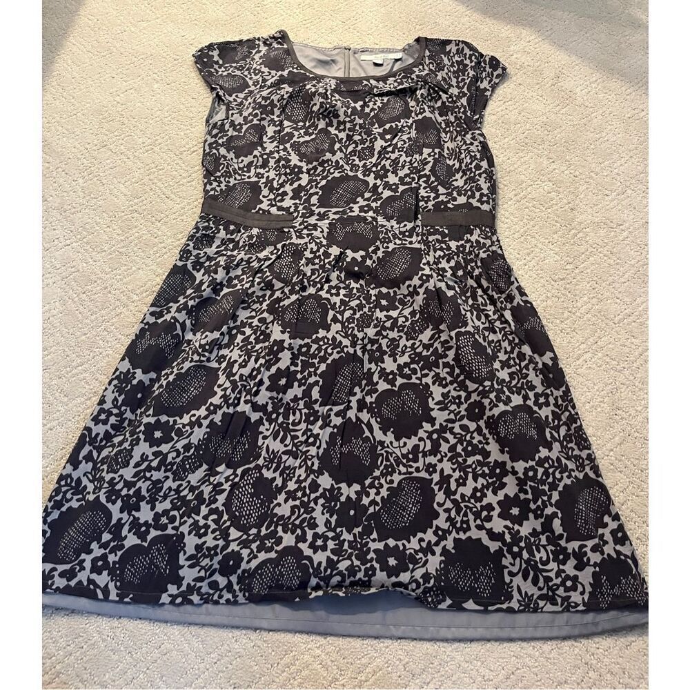 Boden Grey Floral Print Dress